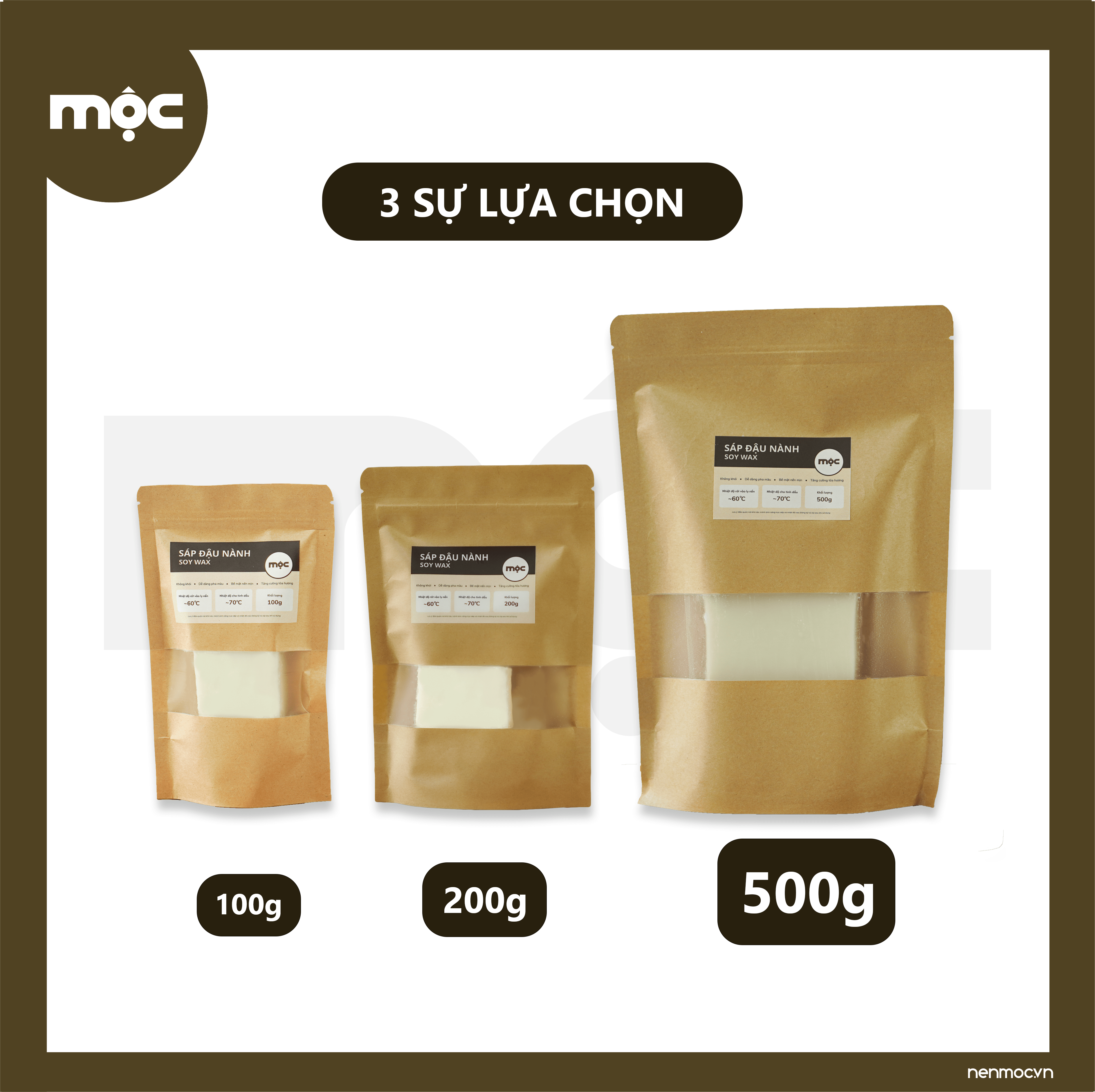 Sáp đậu nành - Mộc Soy Wax Sáp đậu nành - Mộc Soy Wax